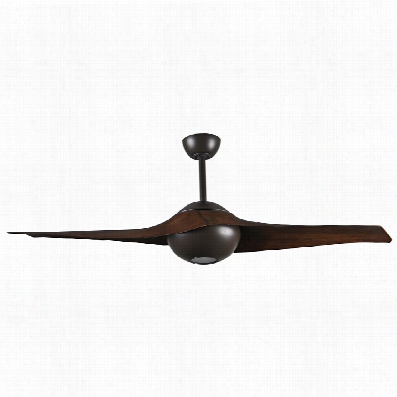 Contemporary Matthews C-iv Walnut Ceiling Fan - 60"" Bronze