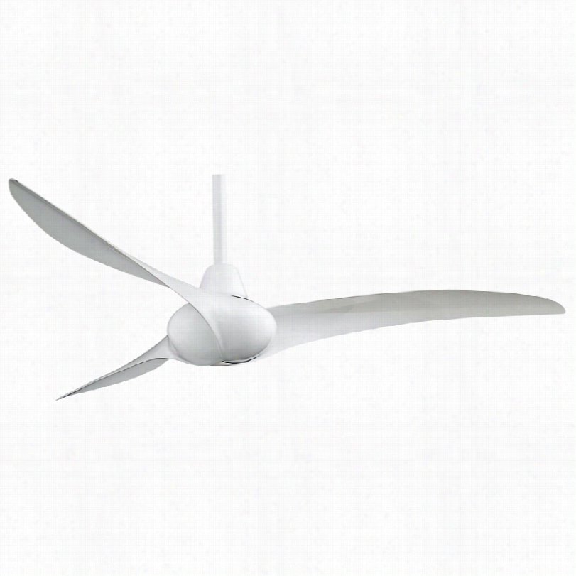 Contemporary Minka Aire Wave White 52- Inch Mpdern Ceiling Fan