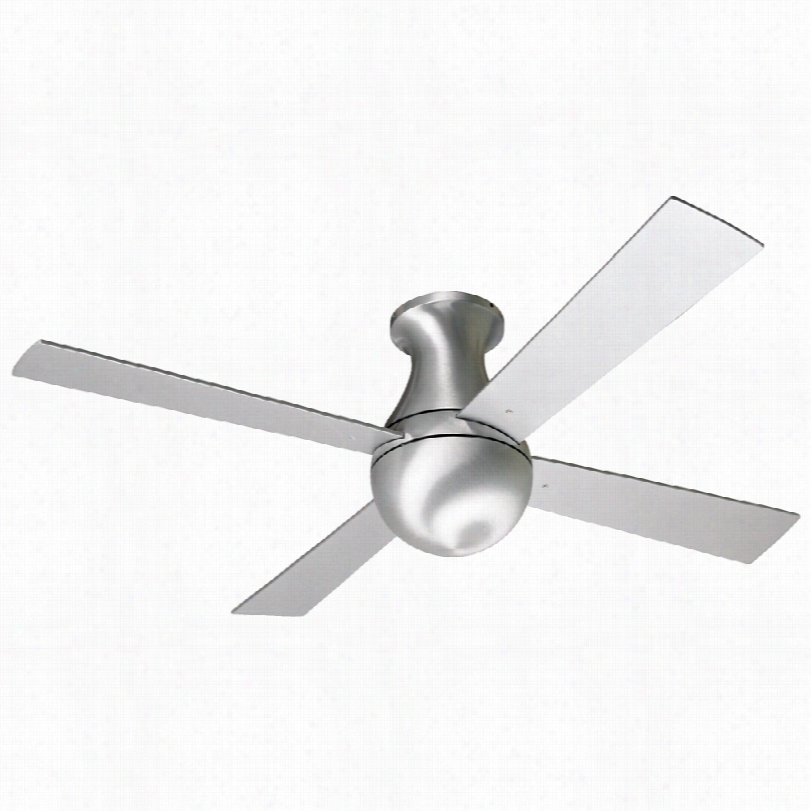 Contemporart Modern Fan Ball Hugger Ceiling Fan - 42"" Brushed Aluminum