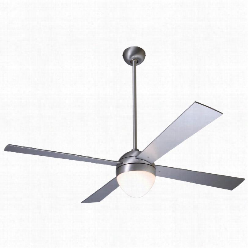 Contemporary Modern Fan Ball Candle Ceilign Fan - 52"&qukt; Brushed Aluminum