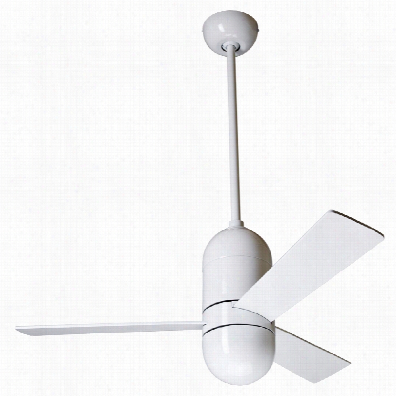 Contemporary Modern Fan Cirrus Ceilingg Fan - 36"" Pretext White