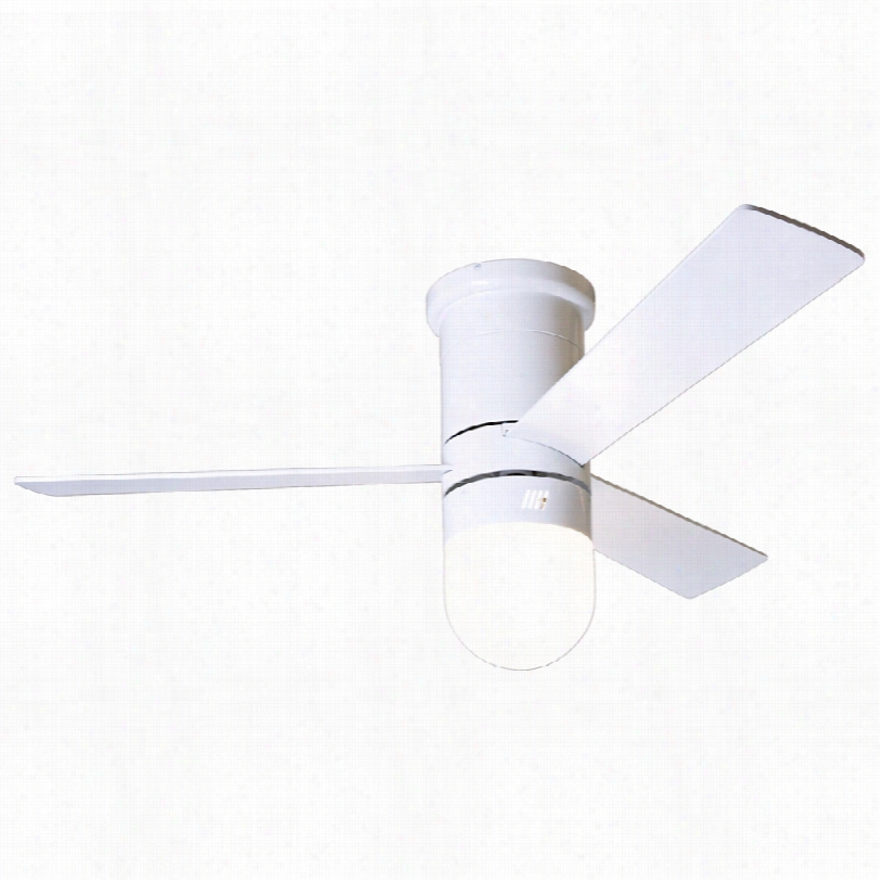 Contemporary Modern Agitate Cirrs Light Hugger Ceiping Fan - 42"" Gloss White