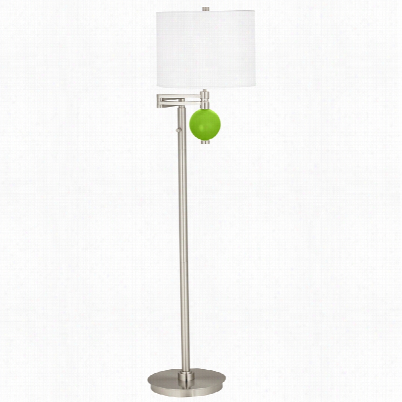 Contemporary Neon Green Niko 58-inch-h Swing Arm Floor Lamp