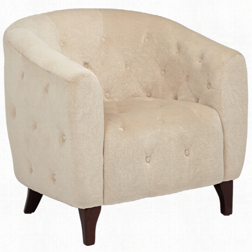 Contemp Orzry Nita Tufted Beige Upholstery Chair