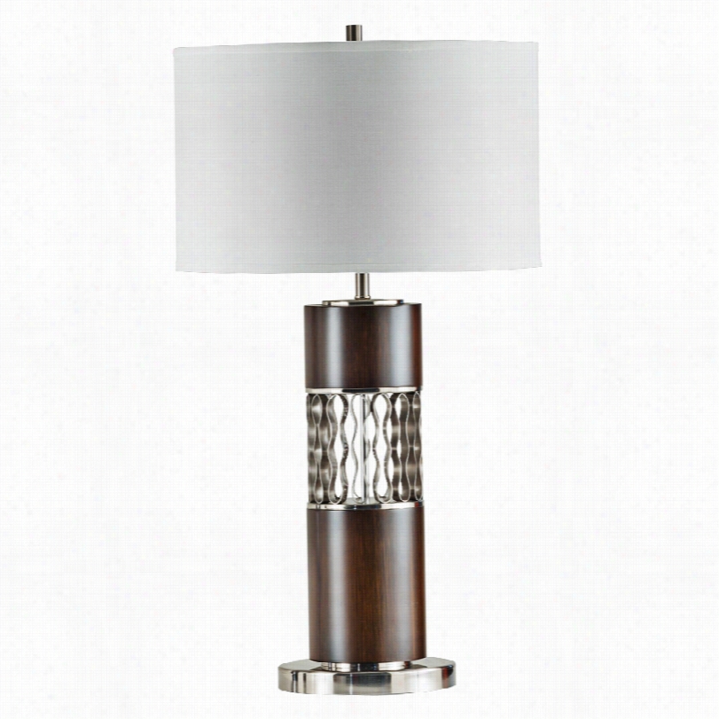 Contemporary Nova Curls Walhut Modern 28-inch-h Table Lamp