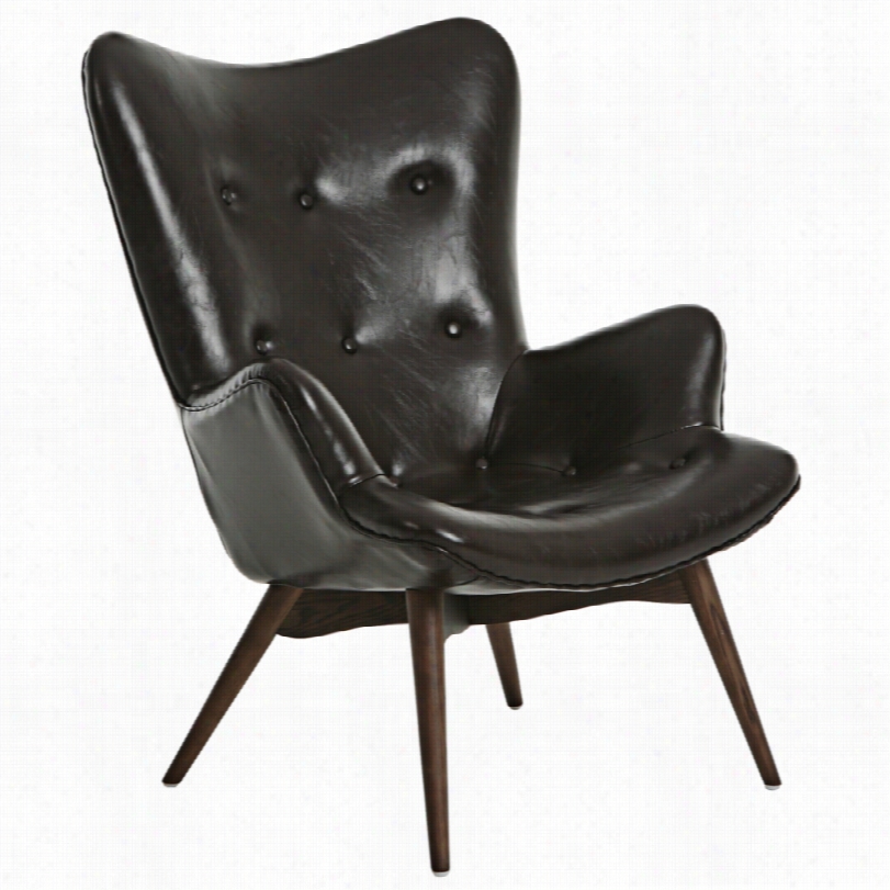 Contemporar Pastel Gelsenkirchen  Brown Faux Leather 31-inch-w Club Chair