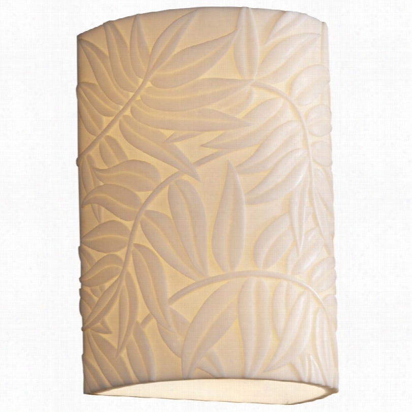 Contemporary Porcelina 10 1/2"" High Bamboo 1-light Outdoor Wall Ligght