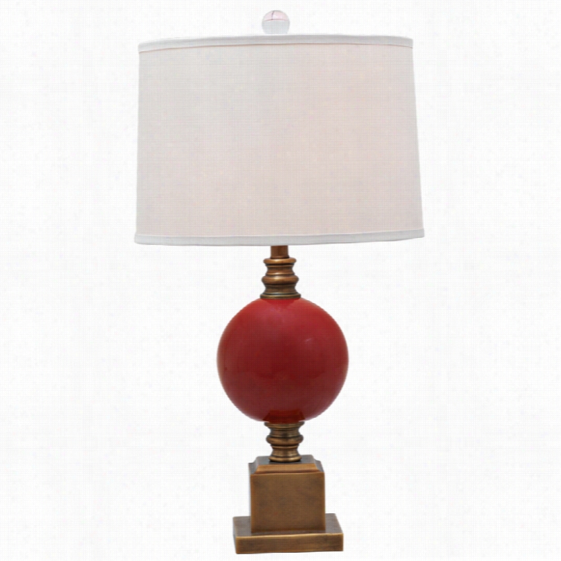 Contemporary Port 68 Rutherford Ruby Red Porcelain 03-inch-h Table Lamp