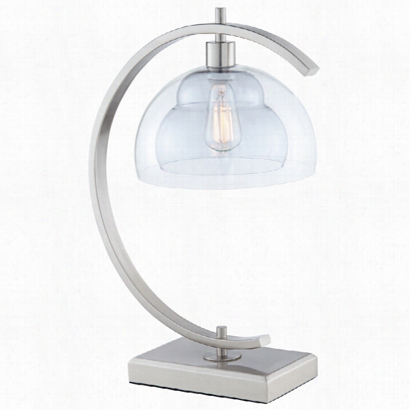 Contemporary Ppossini Euro Darby Brushed Nickel 22 1/2-innch-h Edsk Lamp