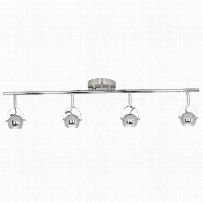 Contemporary Pro Track Loida Chrome 3 31/2-inch-w Ceiling Fixture