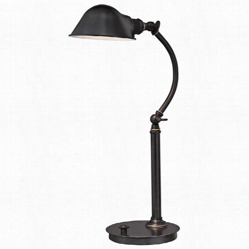 Contemporary Quoizel Thompson Miperial Bronze 2 1-inch-h Led Desk Lamp