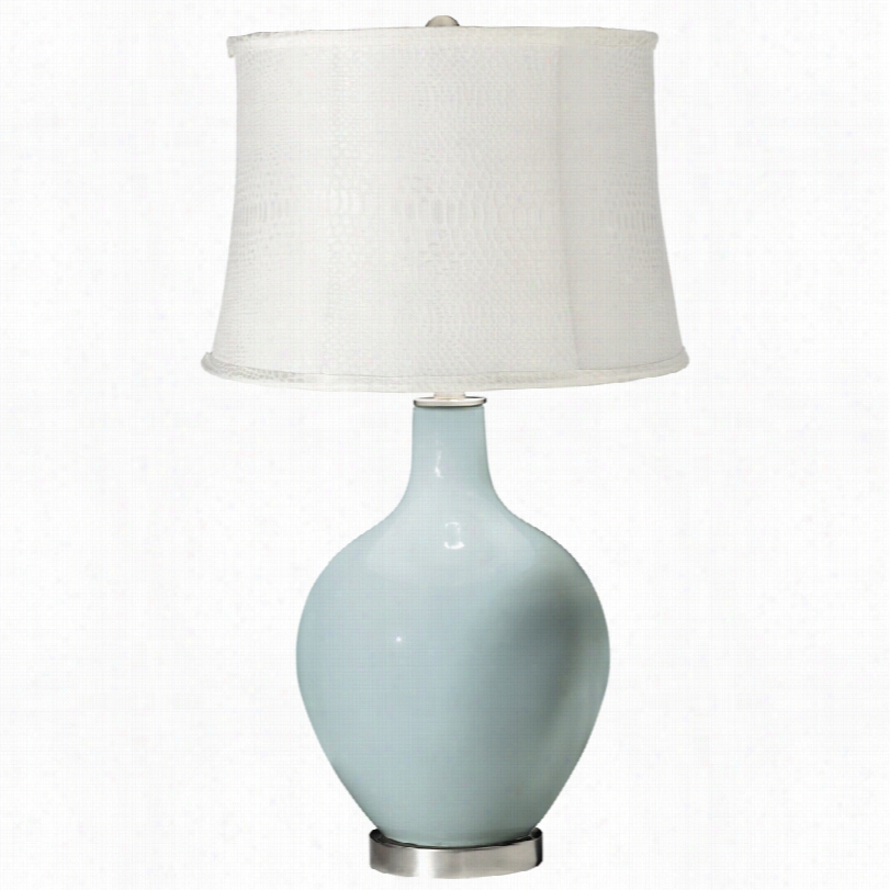 Contemporary Rain White Snake Shade 28 1/2-inch-h Ovo Table  Lamp