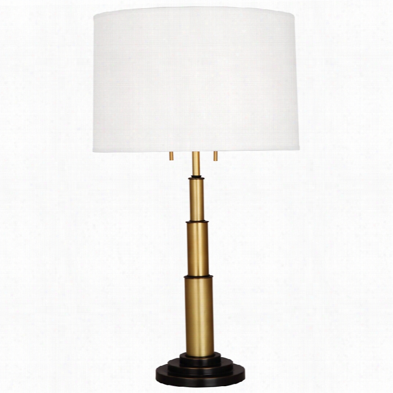 Contemporary Robert Abbey Magellan Brass Aand Bronze 37-inch-h Table Lamp