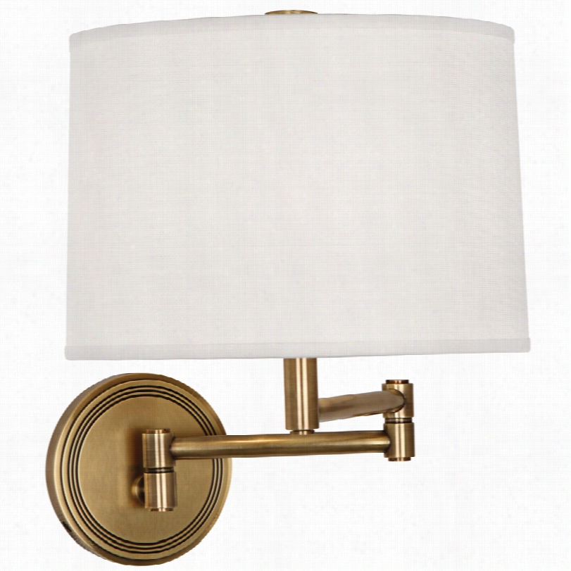 Contemporary Robert Abbey Sofia Brass With  Whit E Swing Rm Wall Laml