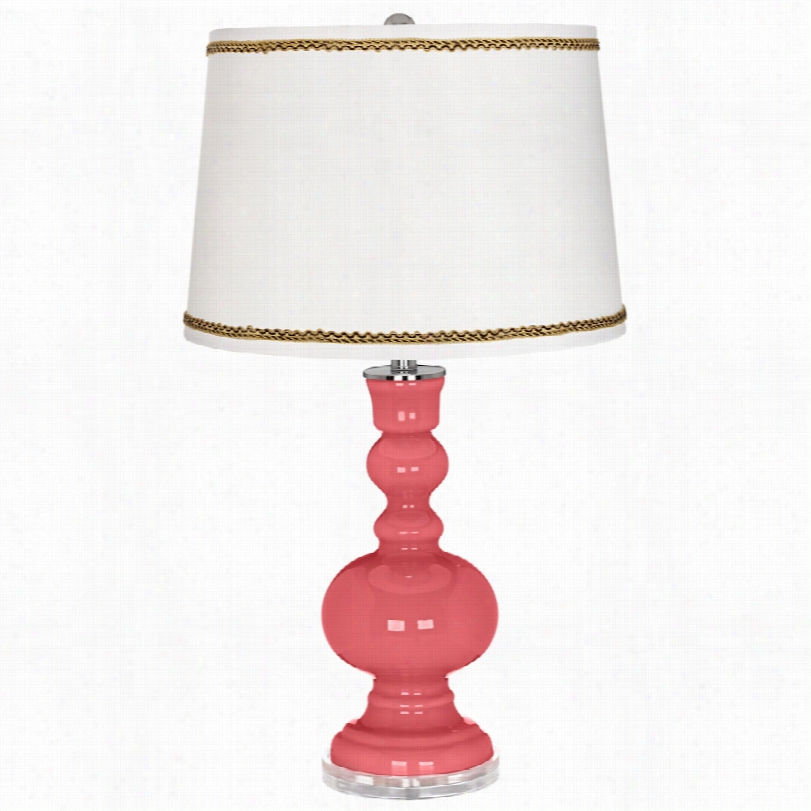 Contemporary Rose Apothecary 30-ich-h Table Lamp With Twist Scroll Trim