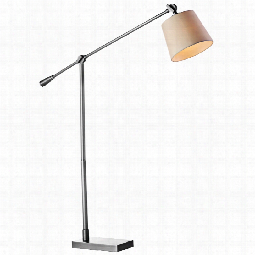 Contemporary Seberg Satin Nickel Adjusta Ble Tassk Overthrow Lamp