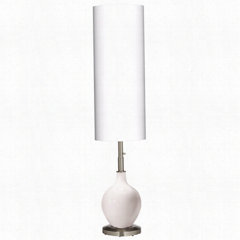 Contemporary Smart Whie Glass 60=inch-h Ovo Floo R Lamp