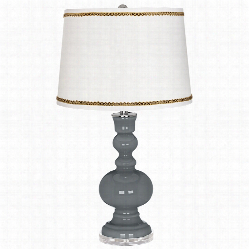 Contemporary Software Apothecary Table Lamp With Twist Scroll Trim