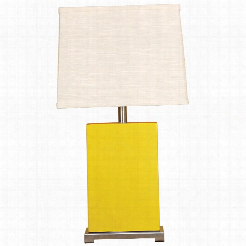 Contemporary Splash Mimosa Ceramic Rectangular 26-inch-h Table Lamp