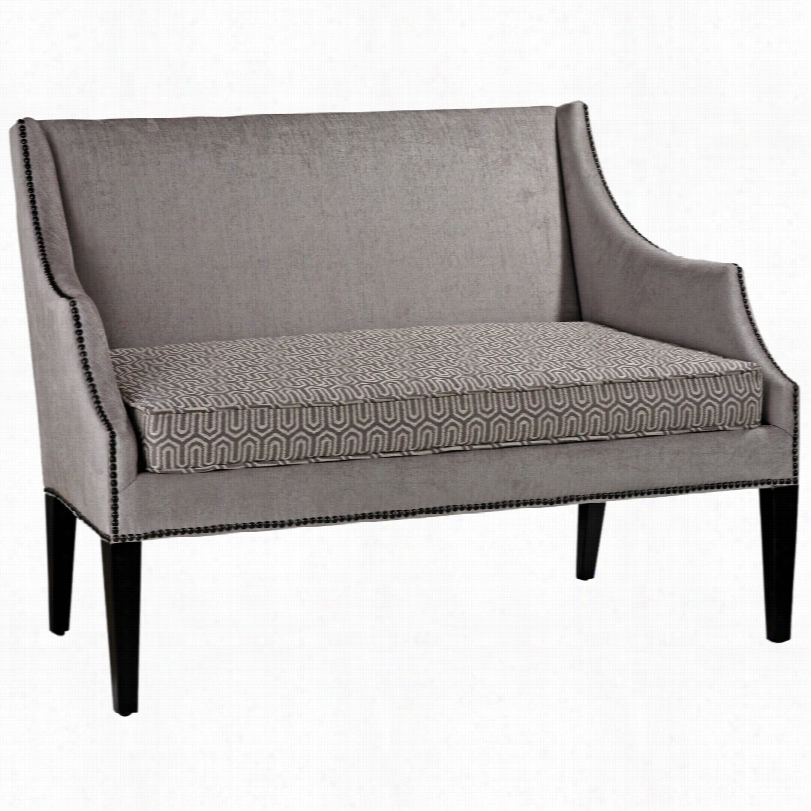 Cpntemporary Stage Gray Chevron Upholtsered Loveseat