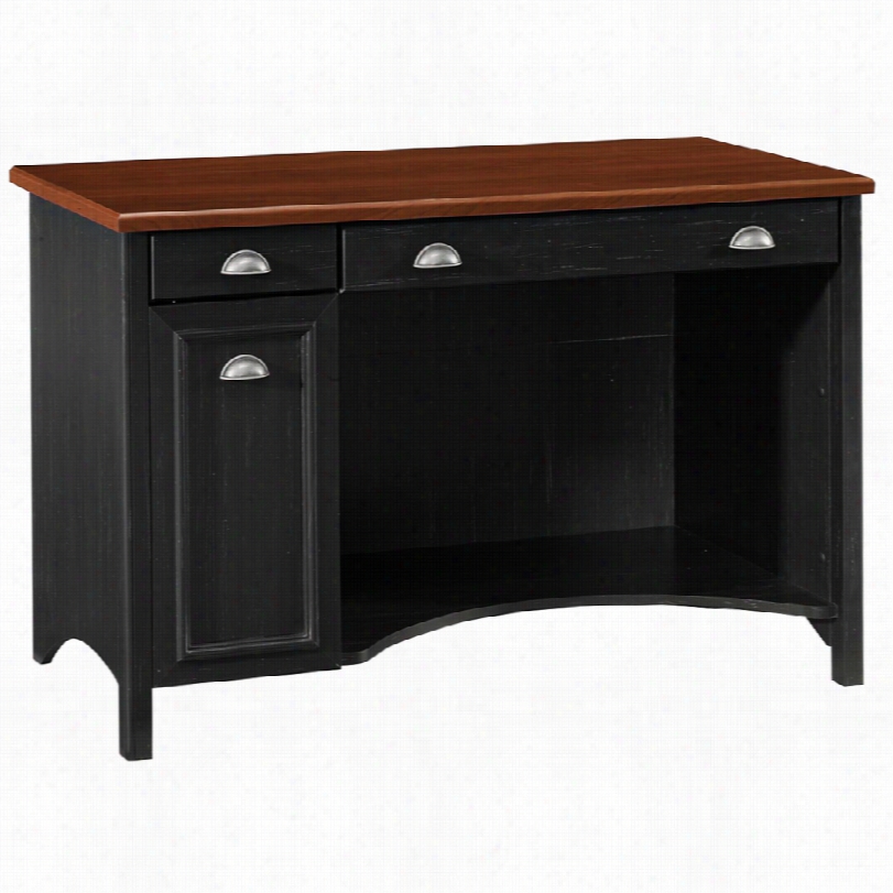 Contempporary S Tanford Antique Black With Cherry Storage Computer Desk