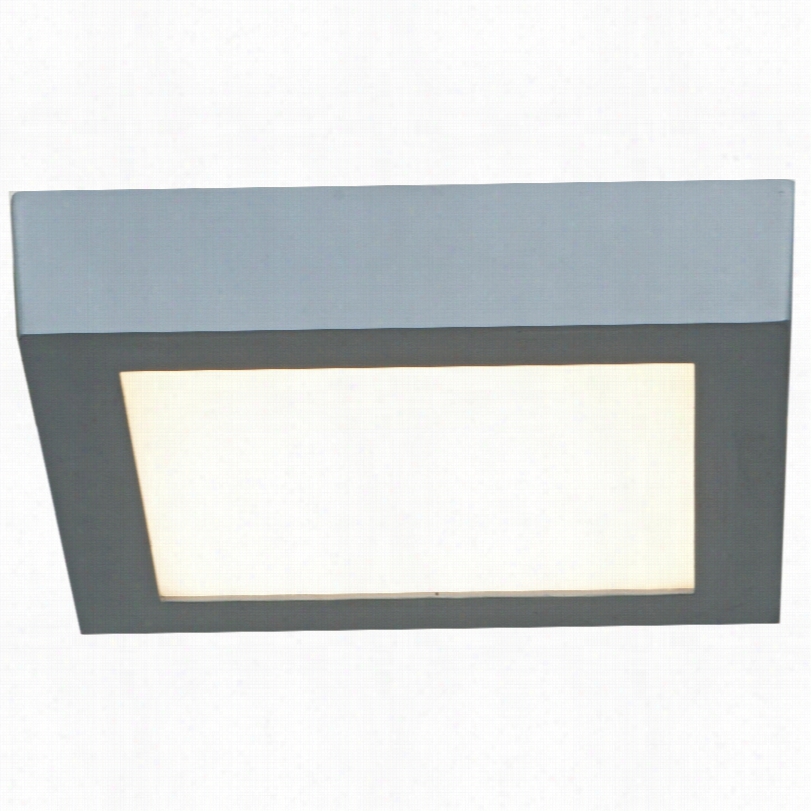 Contemporary Strike Modern Silver Low-prifile Square Led Ceiling Light