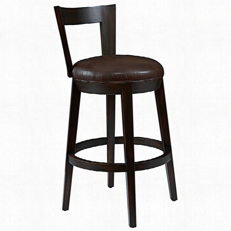 Contemporary Taylor 25 3/4"quot; Cocoa Bonded Leather Swivel Counter Stool