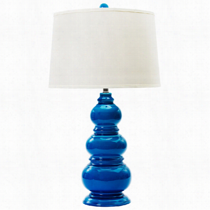 Contemporary Tieren Turquoise Crackle Cwramic 30-inch-h Table Lamp