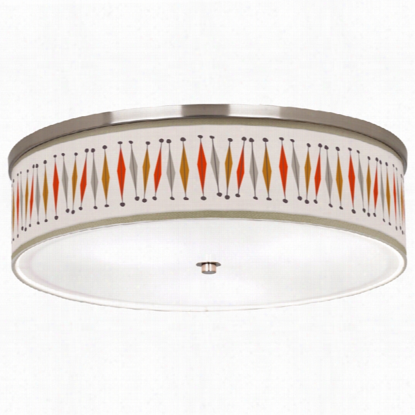 Contemporary Tremble Bruhed Nickel 20 1/4-inch-w Ceiling Light