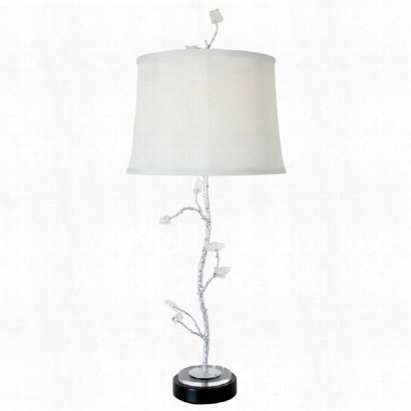 Contemporary Van  Teal Chill Modern Silver Leaf 33-innch-h Table Lamp