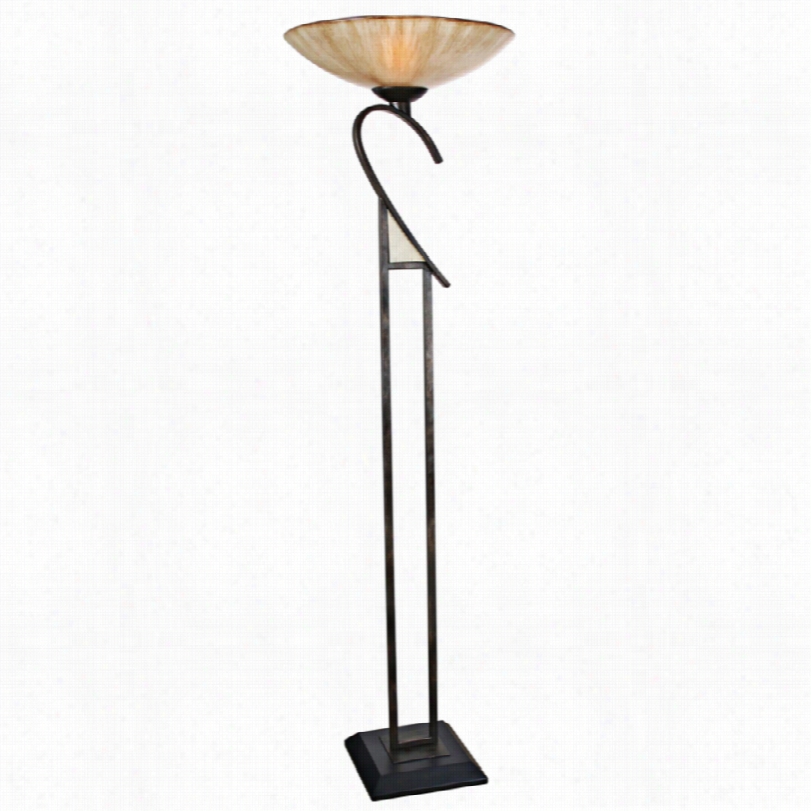 Contemporary Front  Teal Isabella Matet Murky Torhciere Floor Lamp