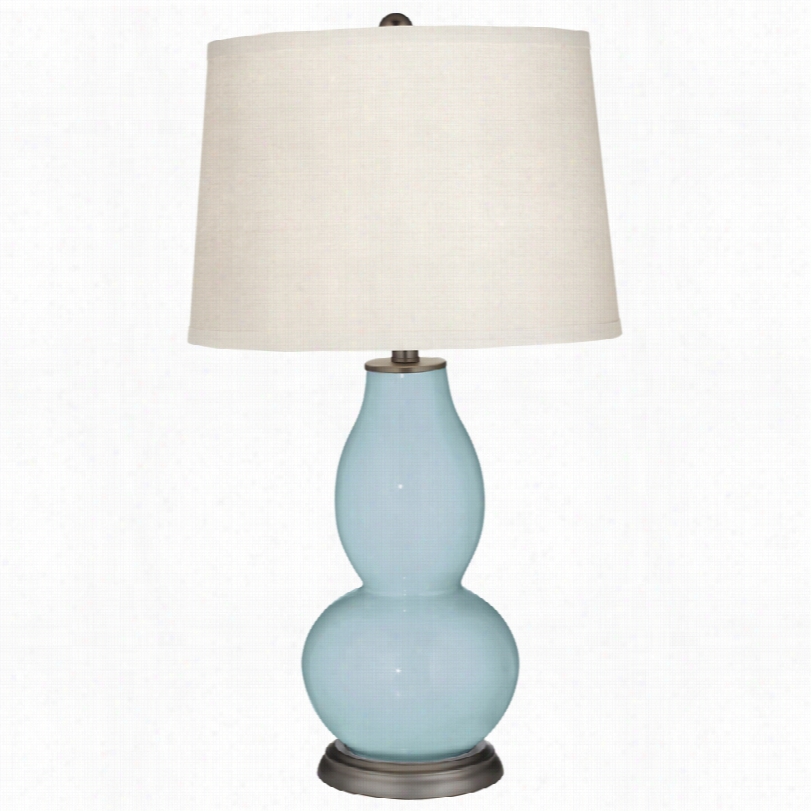 Contemporary Vast Sky Blue Double Gourd 29 1/2-ijch-h Table Lamp