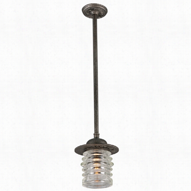 Contemporary Watson Charred Zinc 10 1/2-inch-w Outdoor Hanging Light
