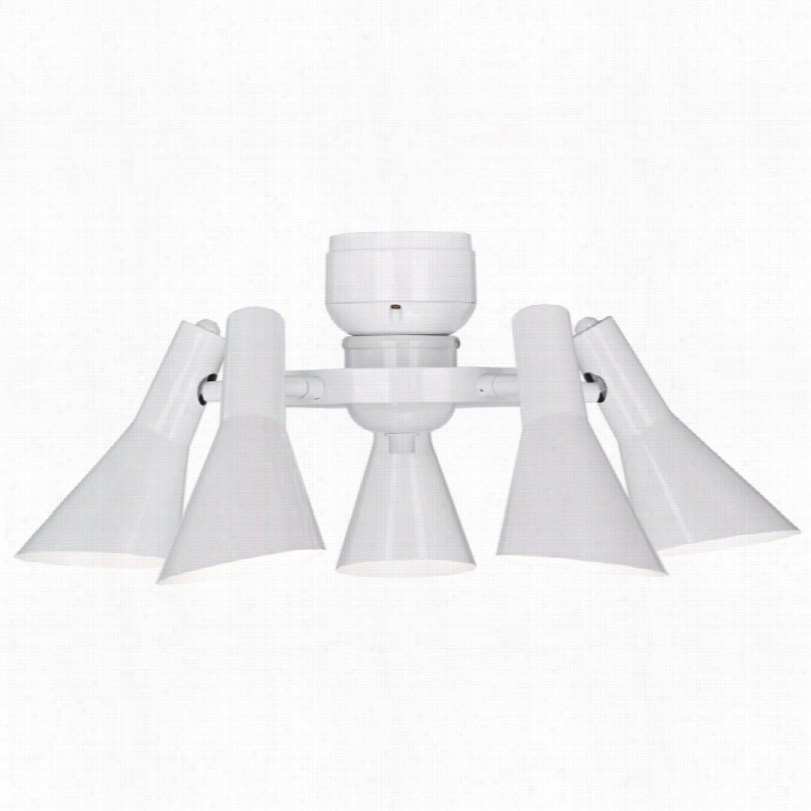 Contemporary White 8 1/2-inch-h Ceiling Fan Light Kit