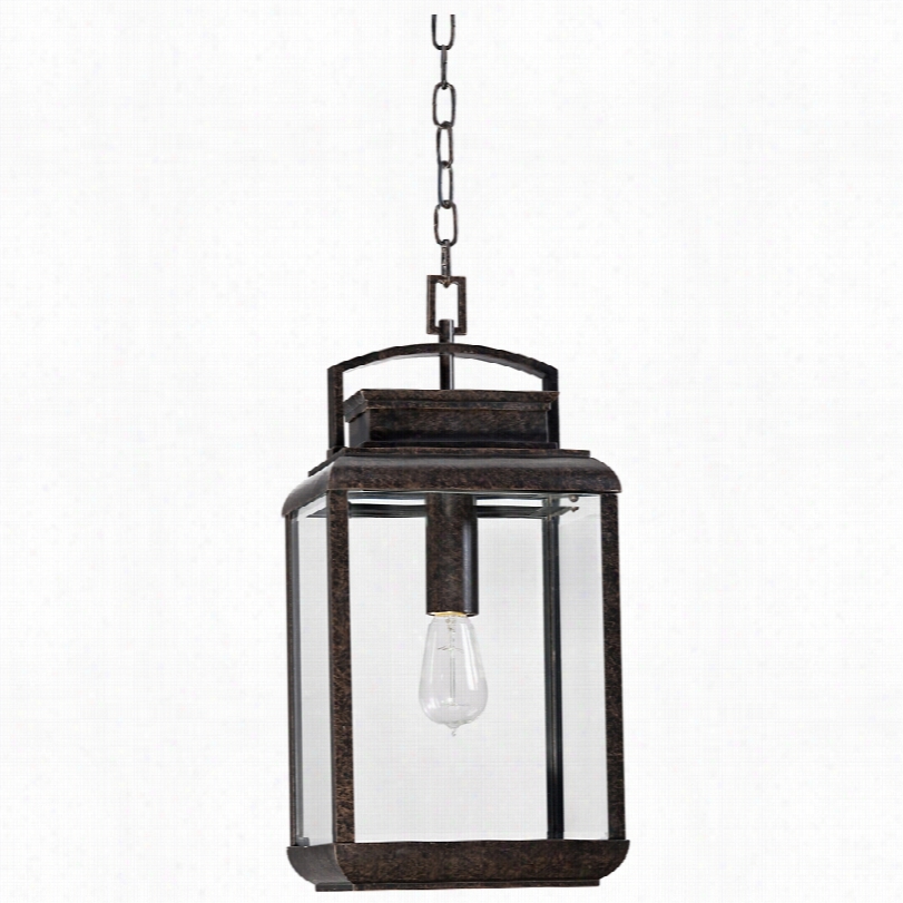 Traditional Byron Imperial Bronze With Glass Quoizel Hanging Lantern