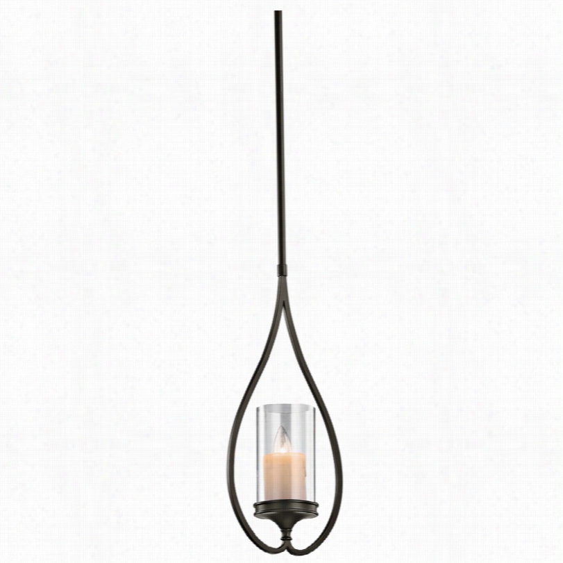 Traditional Kichler Lara 8 3/4-inch-w Shad Ow Bronze Mini Pendant Light