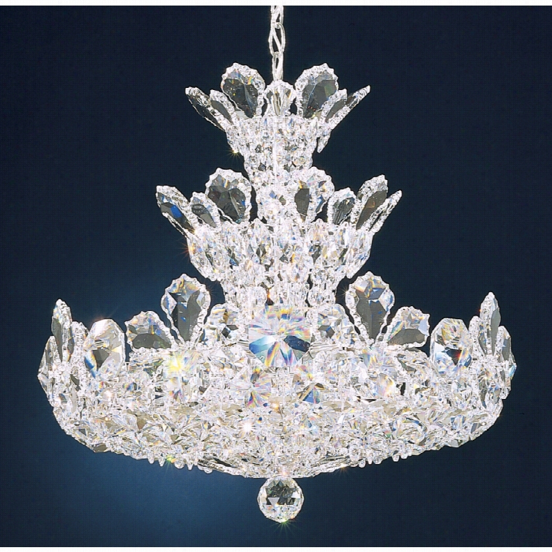 Tradiitonal Trillianw Silver Crystal 20-inch-w Schoonbek Chandelier