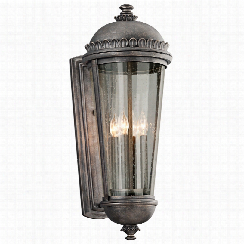 Teansitional Ambassadr Aged Pewter Four Light Troy Outodor Wall Light