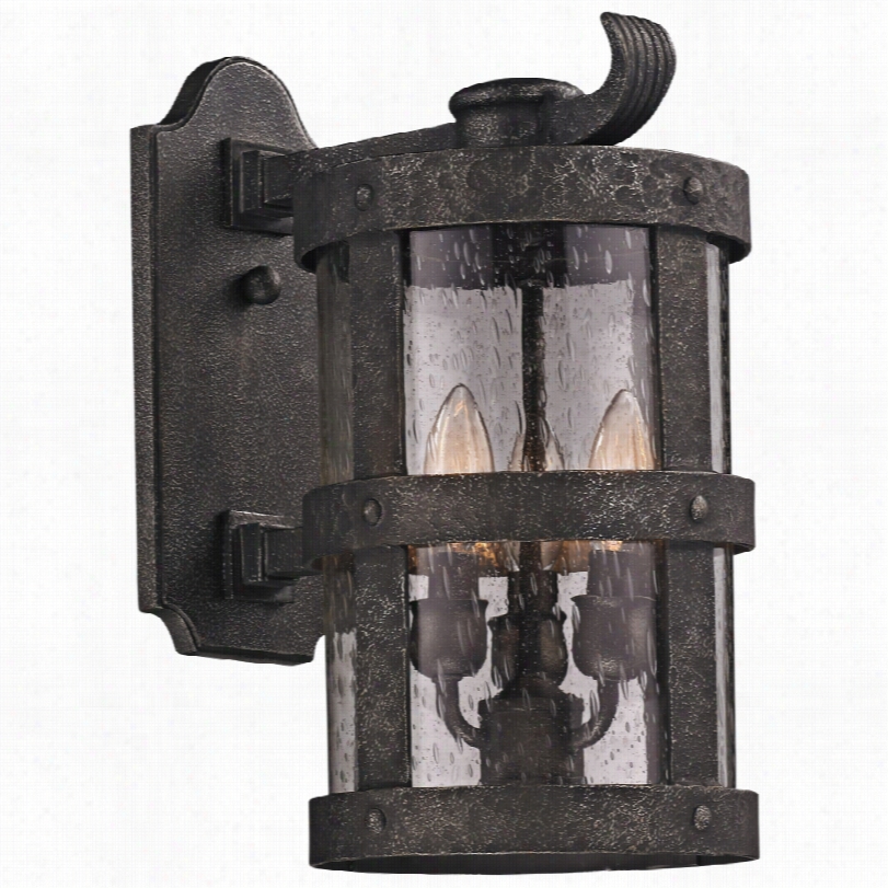 Transitional Barbosa Bronze 15-inch-h Outdooe Wall Light