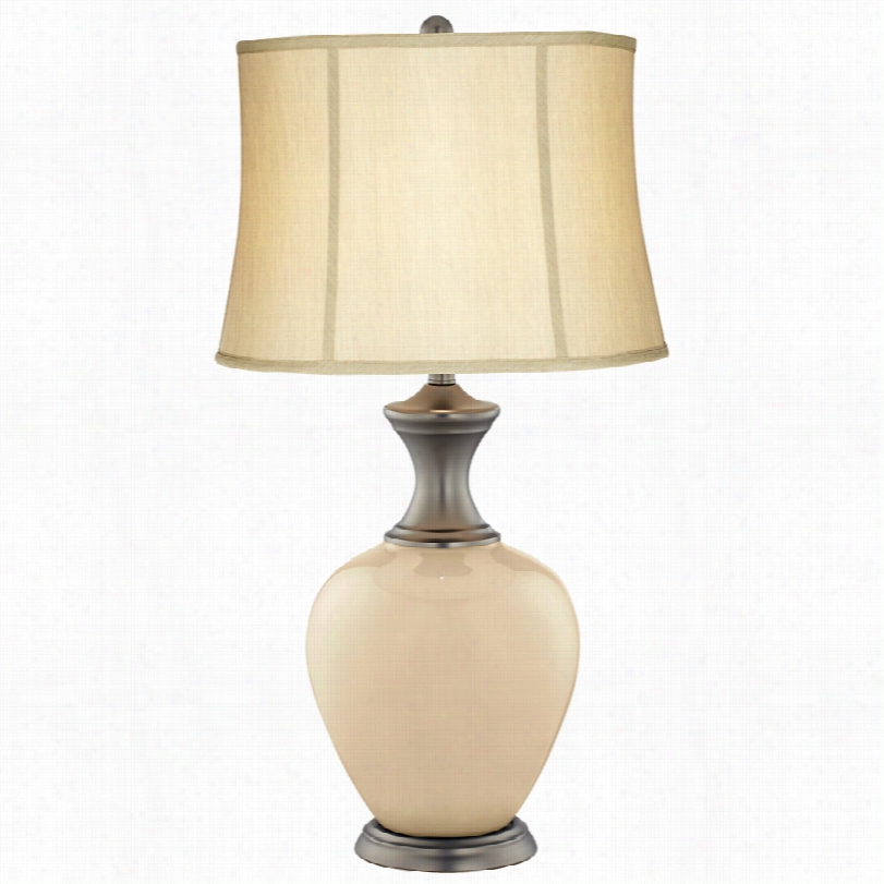 Transitional Colonial Tan Alison Glass 31 1/2-inch-h Table Lamp