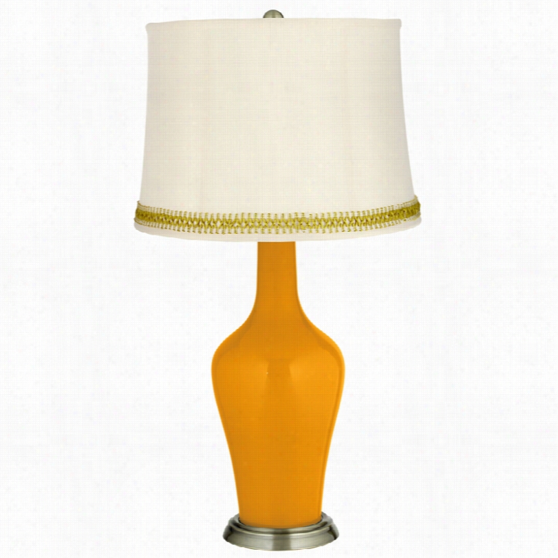 Transitional Mango Brass Anya Table Lamp With Open Weve Trim