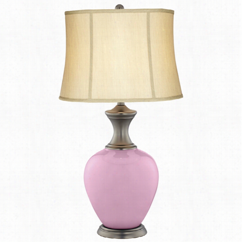 Transigional Pink Pansy Alison 31 1/2-inch-h Table Lamp