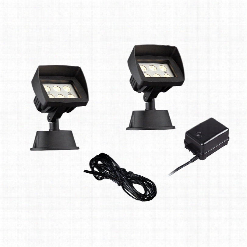 Transiitional Ssuper Duty Eastham Black Led Landscape Lighting Set Of 4