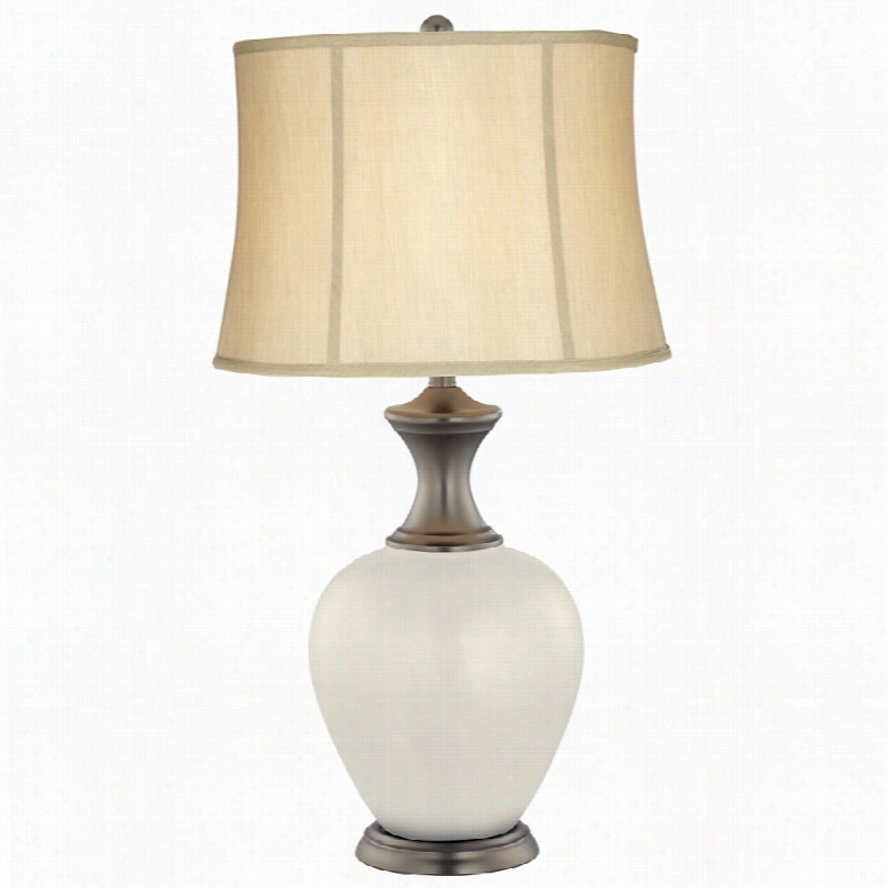 Transiitionla Vanilla M Etallic Alison Glass 31 1/2-inch-h Tale Lamp