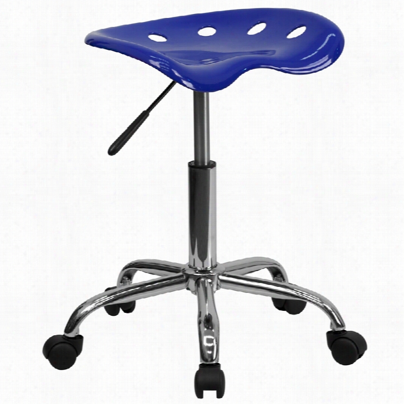 Contemporary Adjustable Tracor Maritime Blue Stool