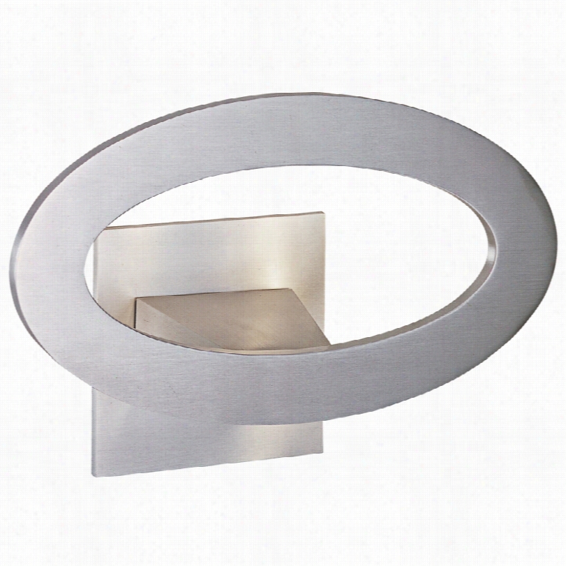 Contemporary Alumilux Modern Satin Aluminum Led Oval Et2 Sconce