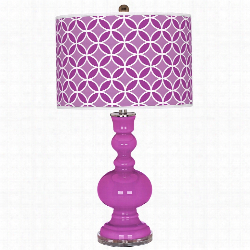 Contemporary Apothecary Peony Purple Shade 30-inch-h Table Lamp