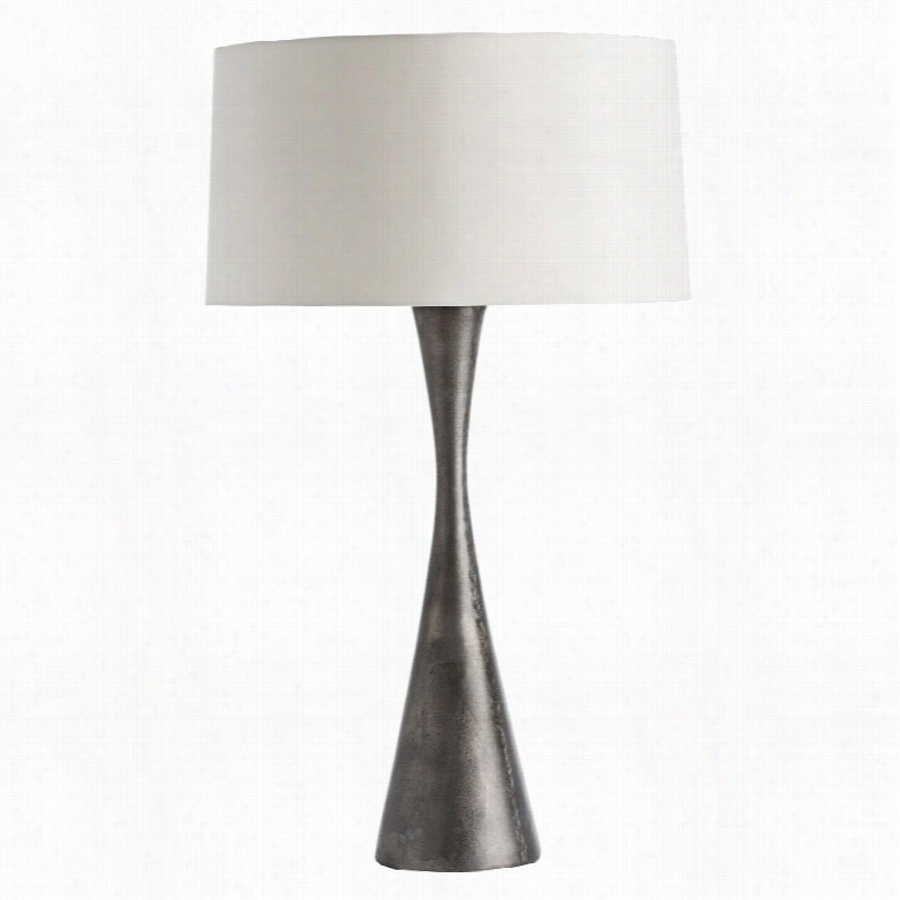 Contemporray Arteriosr Home Narsi Antiqued Aluminum Taable Lamp