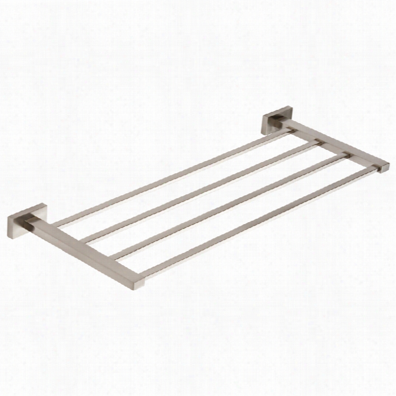 Contemporary Axel Brushed Nickel 22-inch-w Towel Rack