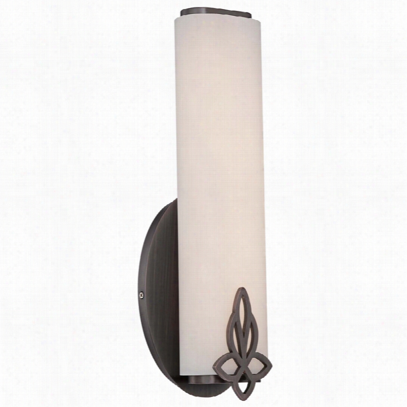 Contemporary Bel Air Park Brushed Bronnze 13 3/4-inc-h Led Wall Sconce